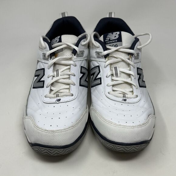 New Balance 806 Tennis Shoes Mens 9 2E Wide White Blue Leather Walking Sneakers - Picture 6 of 16